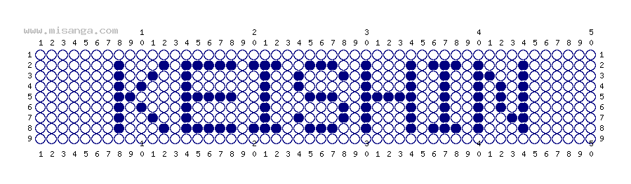 編みこみ文字ミサンガ製作図：KEISHIN