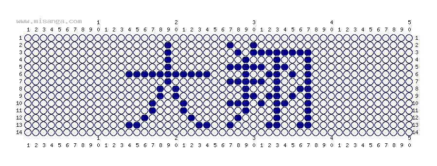 編みこみ文字ミサンガ製作図：大翔
