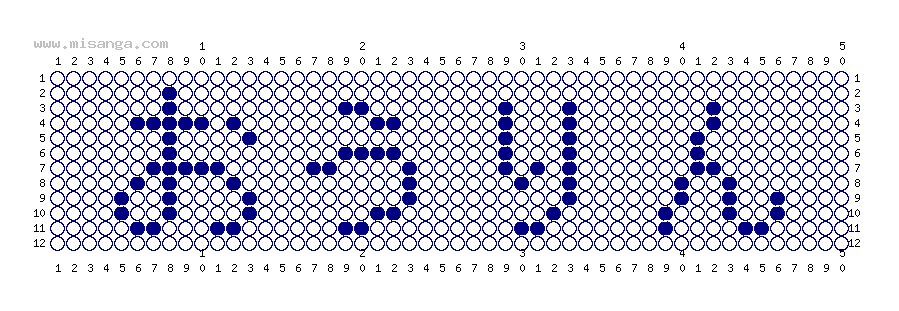 編みこみ文字ミサンガ製作図：おうりん