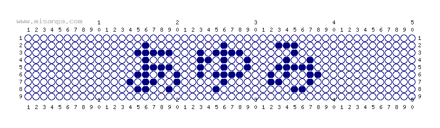 編みこみ文字ミサンガ製作図：あゆみ
