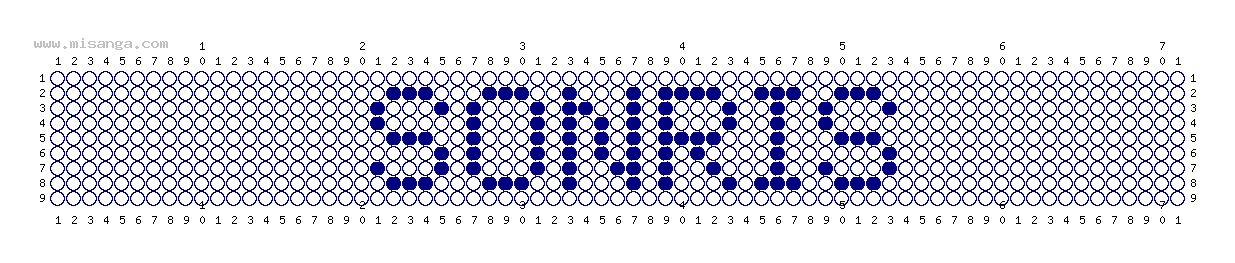 編みこみ文字ミサンガ製作図：SONRIS