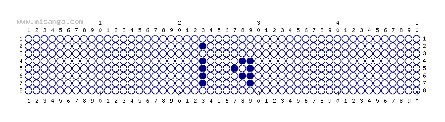編みこみ文字ミサンガ製作図：YG