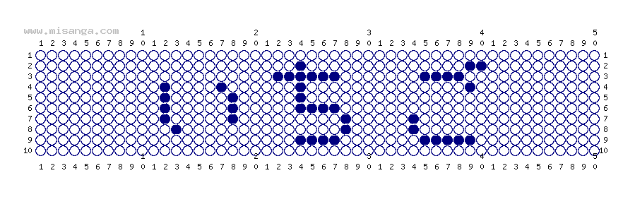 編みこみ文字ミサンガ製作図：いちご