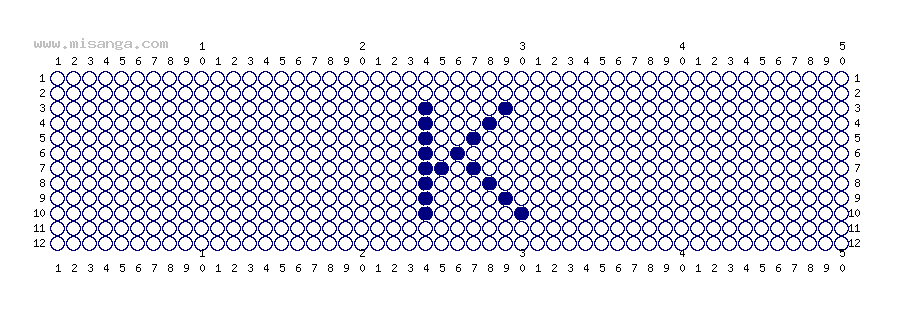 編みこみ文字ミサンガ製作図：K