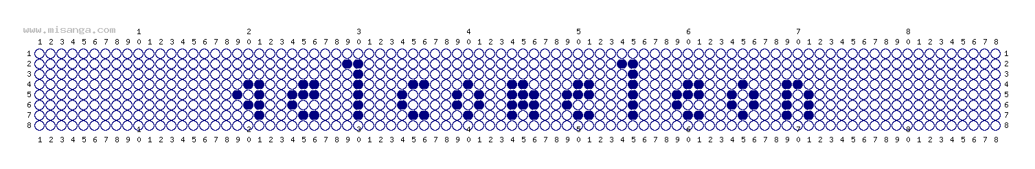 編みこみ文字ミサンガ製作図：WELCOMELEON