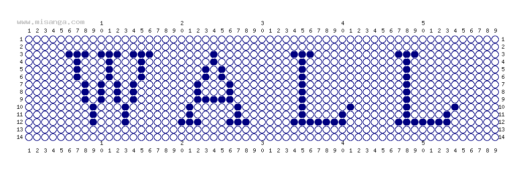 編みこみ文字ミサンガ製作図：WALL