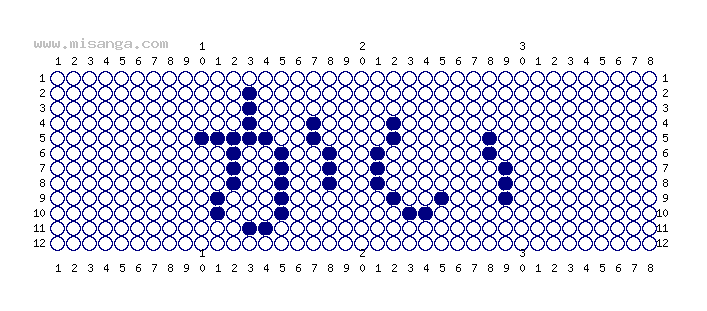 編みこみ文字ミサンガ製作図：かい