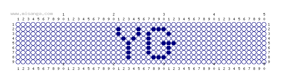 編みこみ文字ミサンガ製作図：YG
