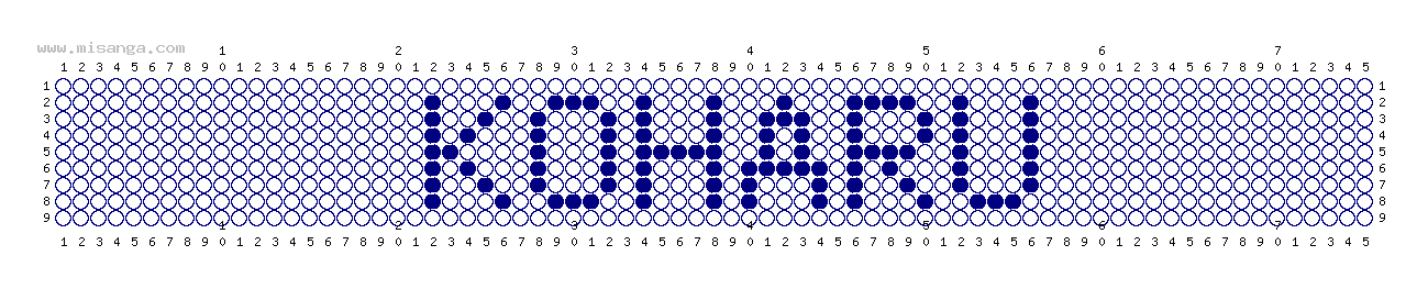 編みこみ文字ミサンガ製作図：KOHARU