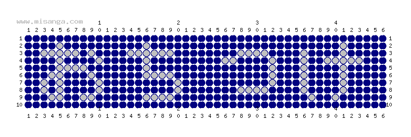 編みこみ文字ミサンガ製作図：おちつけ