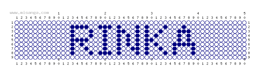 編みこみ文字ミサンガ製作図：RINKA