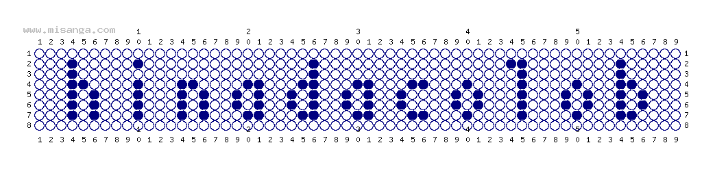編みこみ文字ミサンガ製作図：HINATACOLOR