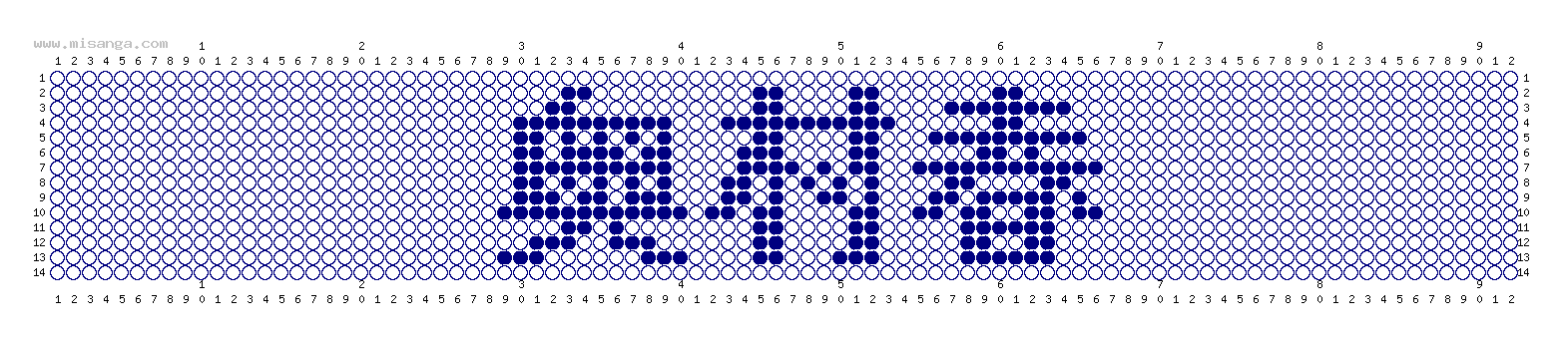 編みこみ文字ミサンガ製作図：奥村春