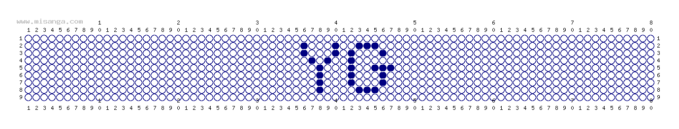 編みこみ文字ミサンガ製作図：YG