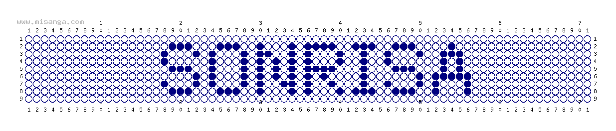 編みこみ文字ミサンガ製作図：SONRISA