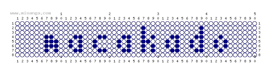 編みこみ文字ミサンガ製作図：MASAKADO