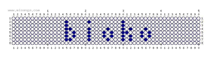 編みこみ文字ミサンガ製作図：RYOKO