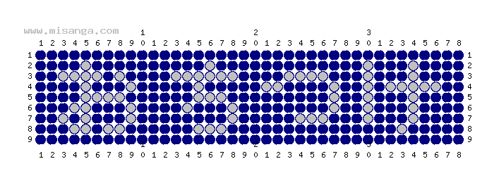編みこみ文字ミサンガ製作図：おちつけ