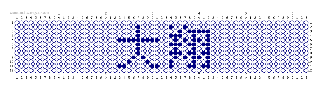 編みこみ文字ミサンガ製作図：大翔