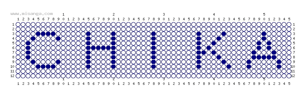 編みこみ文字ミサンガ製作図：CHIKA