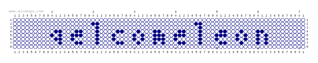 編みこみ文字ミサンガ製作図：WELCOMELEON