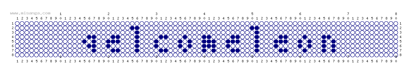 編みこみ文字ミサンガ製作図：WELCOMELEON