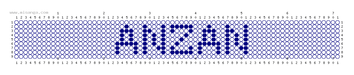 編みこみ文字ミサンガ製作図：ANZAN