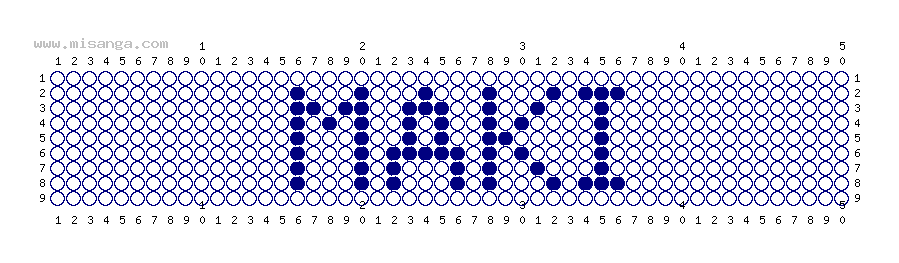 編みこみ文字ミサンガ製作図：MAKI