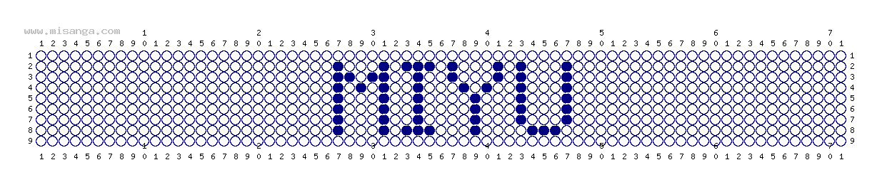 編みこみ文字ミサンガ製作図：MIYU