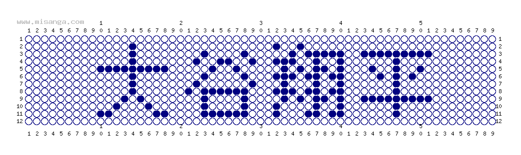 編みこみ文字ミサンガ製作図：大谷翔平