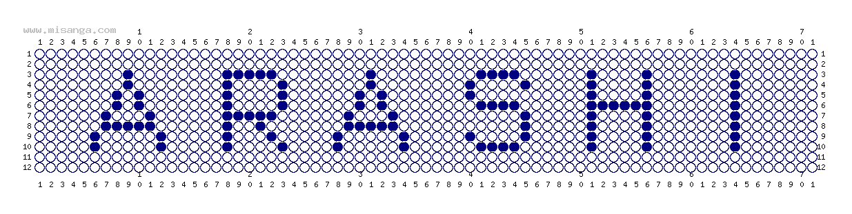 編みこみ文字ミサンガ製作図：ARASHI