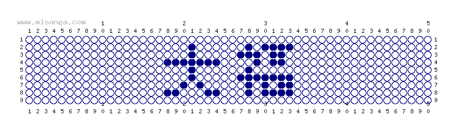 編みこみ文字ミサンガ製作図：大福