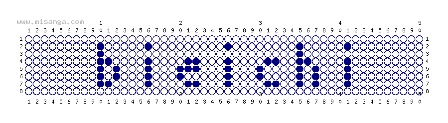 編みこみ文字ミサンガ製作図：RYUICHI