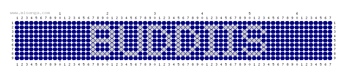 編みこみ文字ミサンガ製作図：BUDDIIS