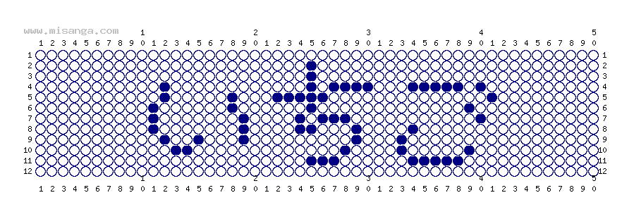 編みこみ文字ミサンガ製作図：いちご