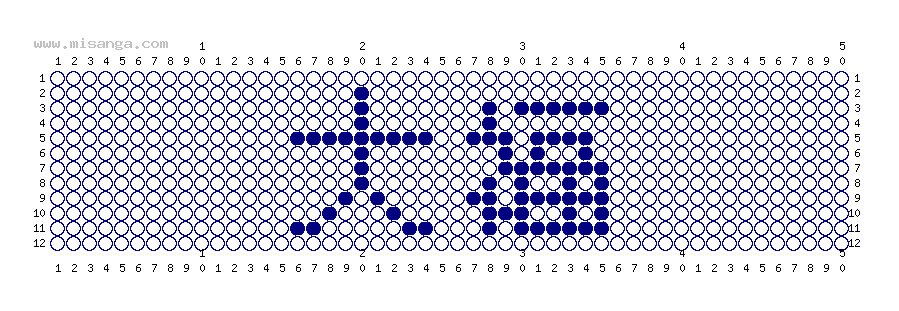編みこみ文字ミサンガ製作図：大福