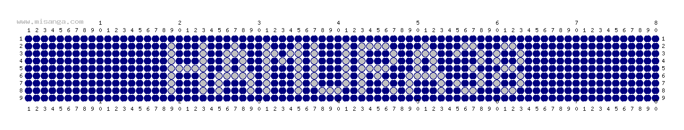 編みこみ文字ミサンガ製作図：HAMURA38