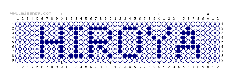 編みこみ文字ミサンガ製作図：HIROYA