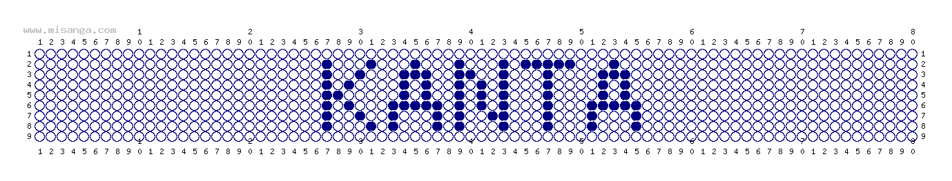 編みこみ文字ミサンガ製作図：KANTA