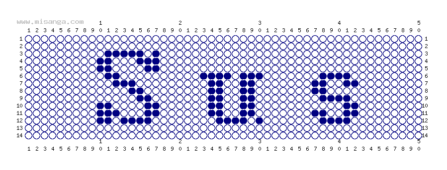 編みこみ文字ミサンガ製作図：Sus
