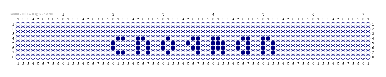 編みこみ文字ミサンガ製作図：SNOWMAN