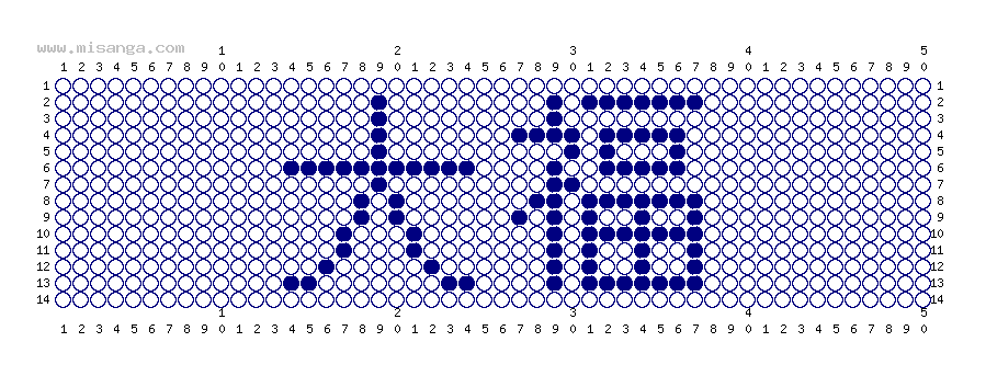 編みこみ文字ミサンガ製作図：大福
