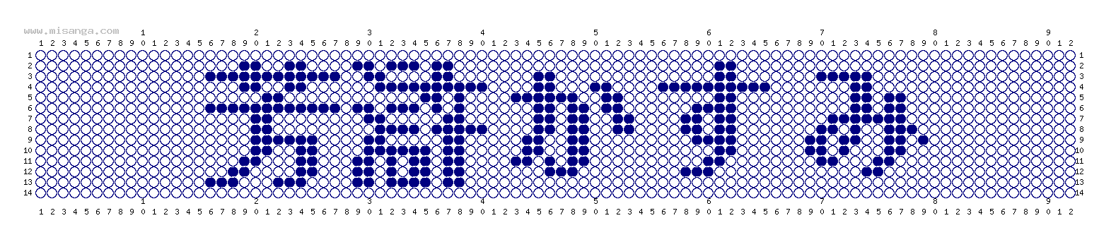編みこみ文字ミサンガ製作図：芳澤かすみ