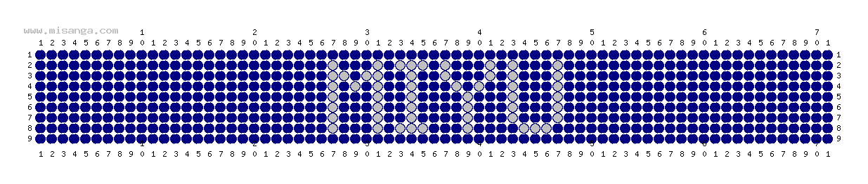 編みこみ文字ミサンガ製作図：MIYU