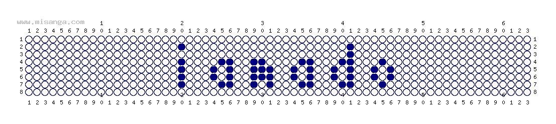 編みこみ文字ミサンガ製作図：YAMATO