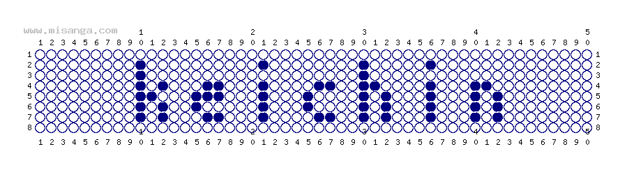 編みこみ文字ミサンガ製作図：KEISHIN