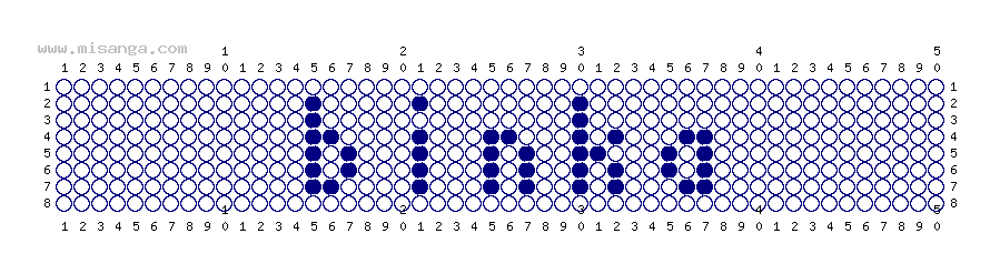編みこみ文字ミサンガ製作図：RINKA