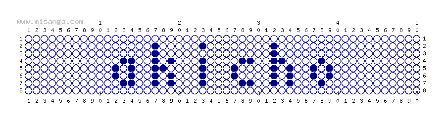 編みこみ文字ミサンガ製作図：AKISHO