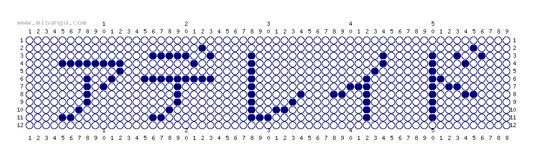 編みこみ文字ミサンガ製作図：アデレイド