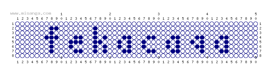 編みこみ文字ミサンガ製作図：FUKASAWA